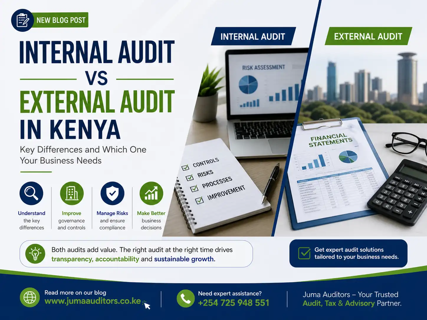 Internal Audit vs External Audit in Kenya — Key Differences and Which One Your Business Needs